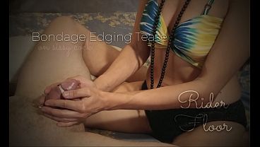 Bondage Edging Tease on sissy cock