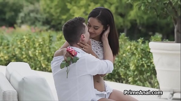 Latina girlfriend ass fucked in the garden 