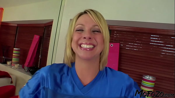 Blonde milf with big tits gets a facial