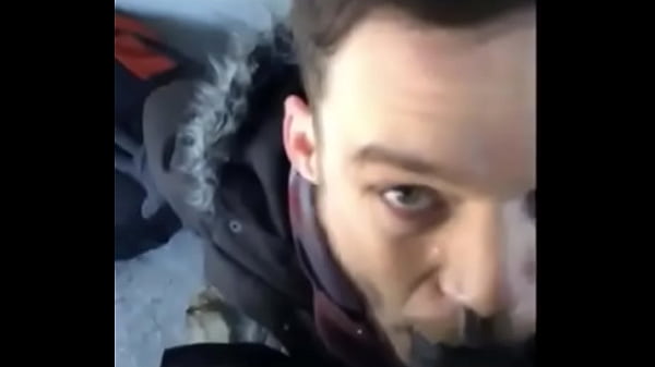 Play MP4 - White guy sucking a big fat black cock outside