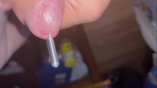 Using_sounding rod while masturbating