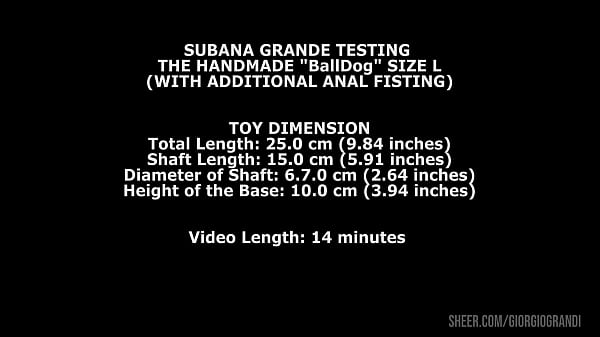 Subana Grande Testing The Handmade Power Size L (With Additional Anal Fisting) TWT173