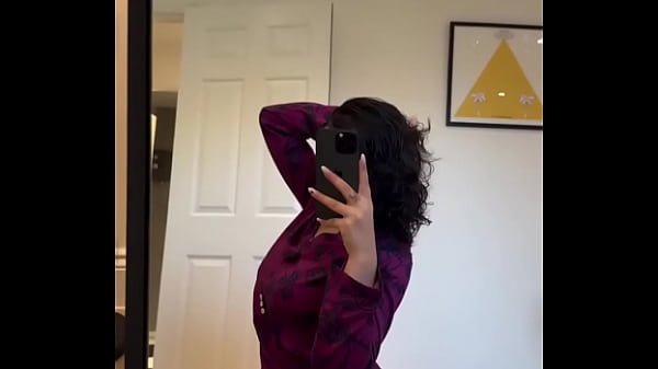 Busty milf Mirror dance showing assets
