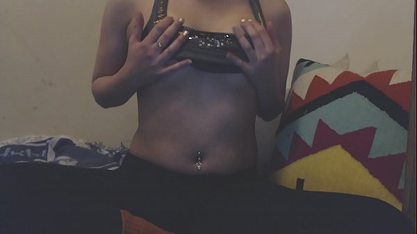 Play MP4 - a&period; my nipples and slapping my tits&comma; exposing my bald cunt