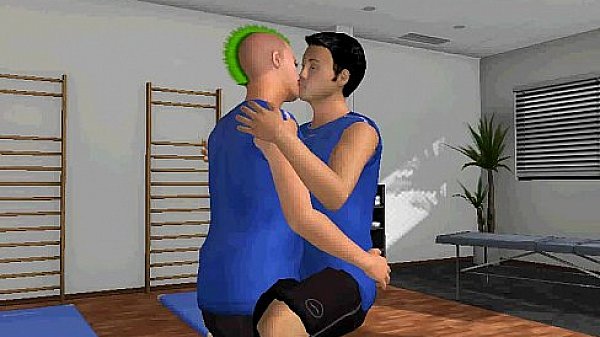 A sexy green mowhawk 3D stud is giving anal to a hot hunk 