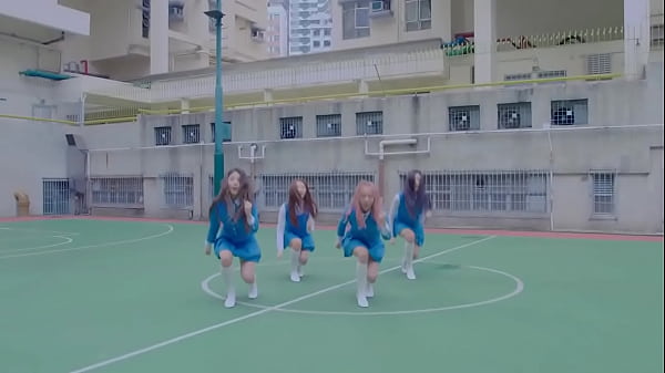 robot and three women run around 