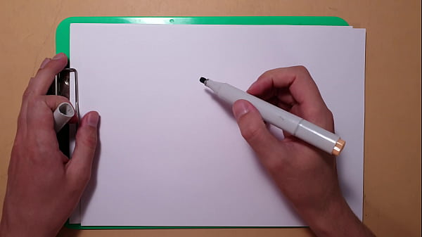 Play MP4 - Quick Sketch with Copic Markers &comma; the process of drawing a portrait