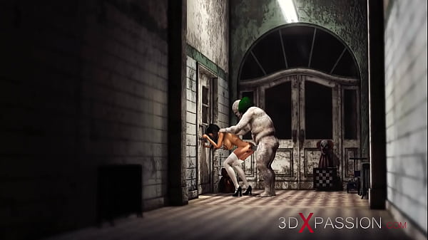 A real dirtygirl has her first anal_rough fuck with an Evil clown