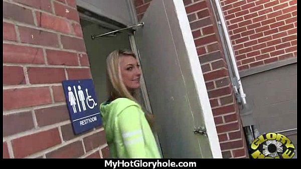 Gloryhole Blowjob Hottie makes everydick cum 3