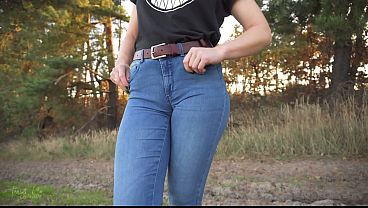 Sexy Girl Teasing Her Fat Camel Toe In Beige Vintage Underwear thumbnail