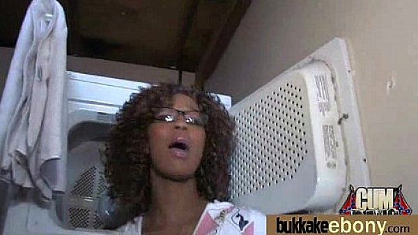 Busty black babe bubble bath group cocksuck 5 