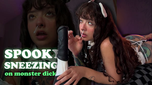Spooky Cowgirl Sneezing On A Monster Cock thumbnail