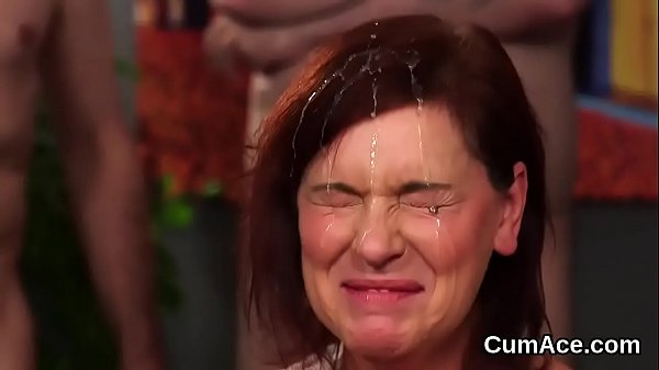 Passionate teen loves a deepthroat and quite a bit of load on her face 