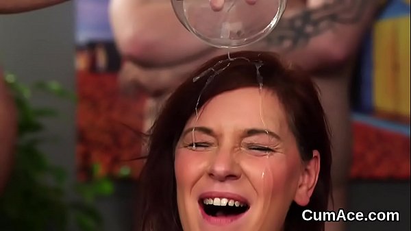 Passionate teen loves a deepthroat and quite a bit of load on her face 