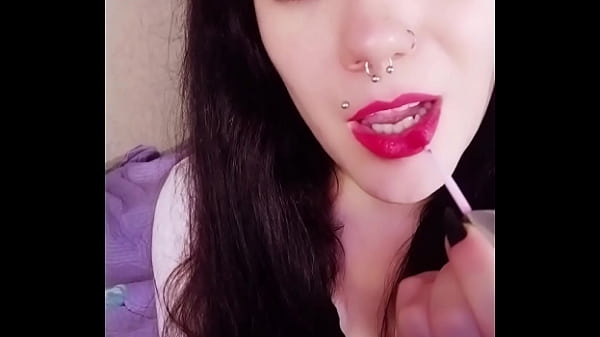 Backstage of a hot brunette 