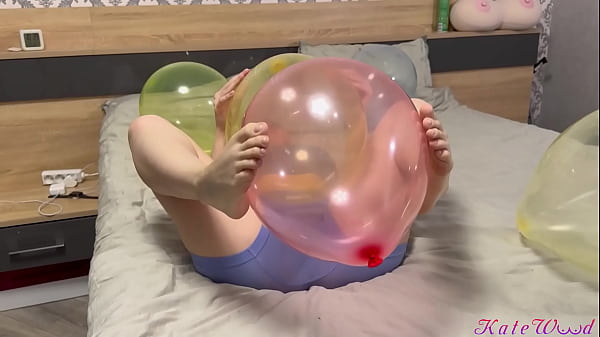 A Beautiful Brunette With A Beautiful Ass Was Doing Yoga With Transparent Balloons. Her New Young Coach Showed Her A Couple Of New Exercises. thumbnail