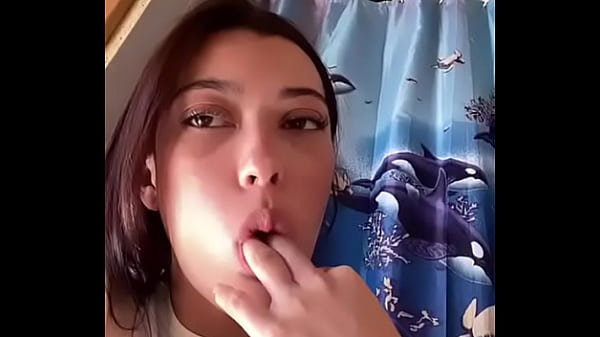 Stupid teen whore makes herself puke 