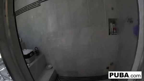 Blonde babe gets wet 