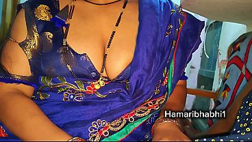 Indian Wife Blue Silk Saree Blowjob Then Husband Fucks In Doggy. thumbnail