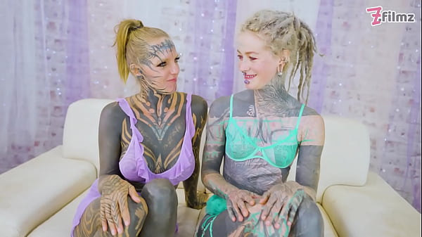 Threesome tattooed teens world champion facial and gaping hard fuck