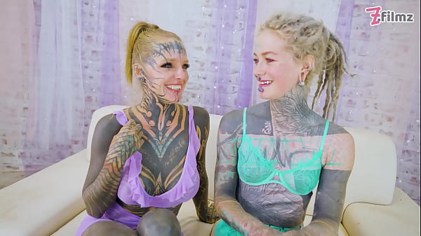 Threesome tattooed teens world champion facial and gaping hard fuck