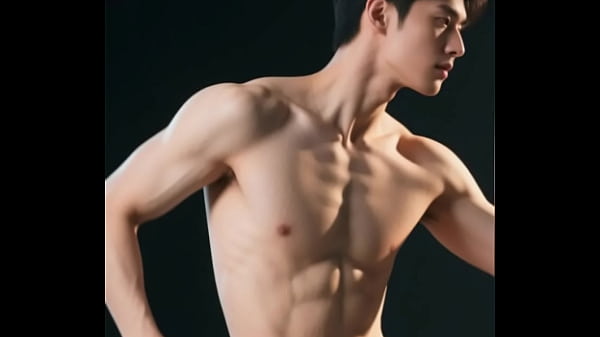 Muscle man white oriental ai generated 