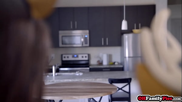 Stepbro empties_his magazine into his teen stepsisters