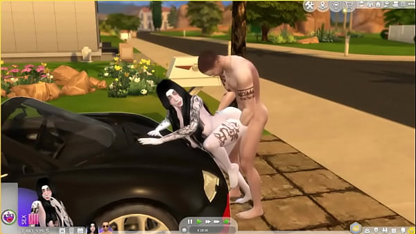 Le da duro por detr&aacute;s al aire libre sims 4