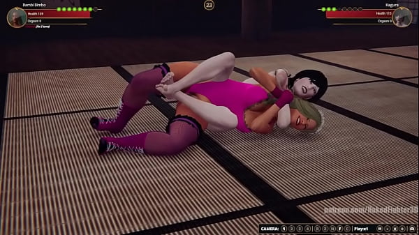 Bambi vs kagura nf3d female mma combat ring 