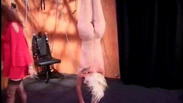 Small tits blonde hanged upside down and spanked 