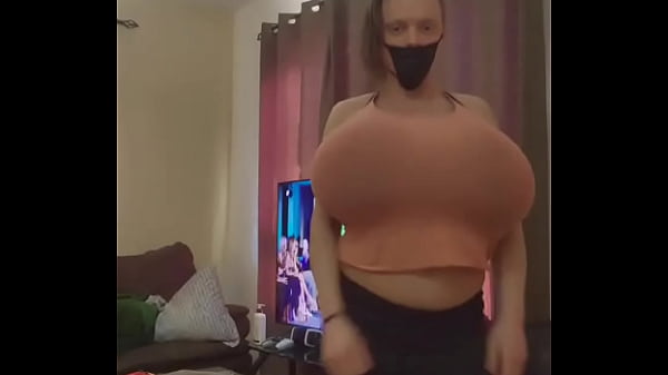 Dancing and bouncing massive boobs