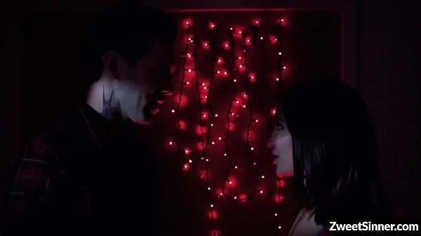 Tiny latina teen flirts with her horny and got penetrated by hishuge hard cock and_she loves it.