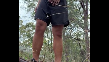 Outdoor Loaded Jerk After Running Into the Woods