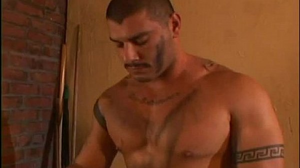 Muscular hunk sucks cock before getting fucked hard 