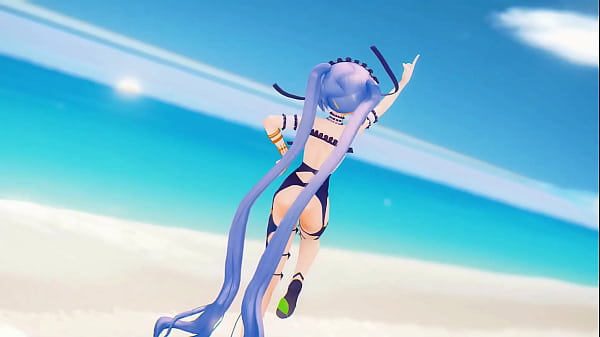 Play MP4 - Fate Grand Order Stheno Hentai Undress Dance Beach Pop In 2 Song Small Tits Mmd 3D Blue Hair