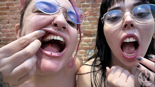 4k gg dental hygienist fetish toothbrushing dental thread 