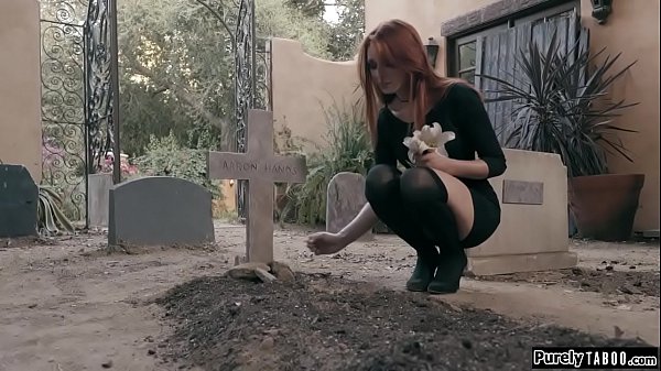 Redhead filled with remourse when she hears ghostly whispers and finds her friends answers she goes to the cemetary and sees her undead friends crawl hold her down and shes she throats shes fucked and facesitted