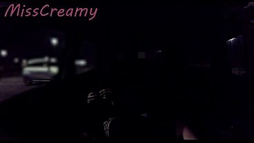 French Teacher Stepsister CAUGHT PUBLIC Night Fucking in Stockings with Loud Squirting Orgasm - Full on RED 