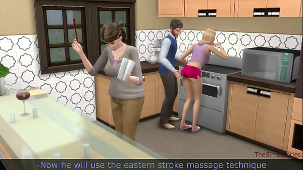 Sims 4, Stepdad fuck his stepdaughter in kitchen next to_wife