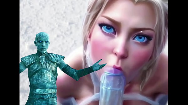 Princess_Elsa andthe Night king_likes cold weather Blowjob of the big dick in the snow
