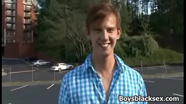 Black Muscular Man Seduces and Fuck White Sexy Boy 15 