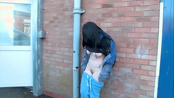 Play MP4 - Naughty and horny strips and pisses in the middle of the street in front