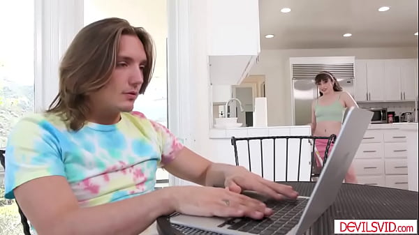 Petite latina pixie smalls is seducing her roommate axel haze shes not wearing panties so the guy dives in licks her hairy pussy then fucks her ass