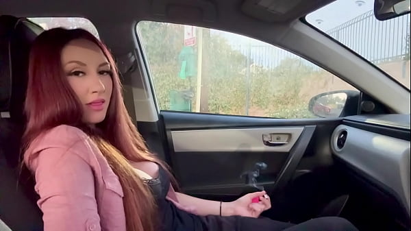 Italian Big tits Milf Artemisia Love solo Smoking sesh in the car Long hair fetish