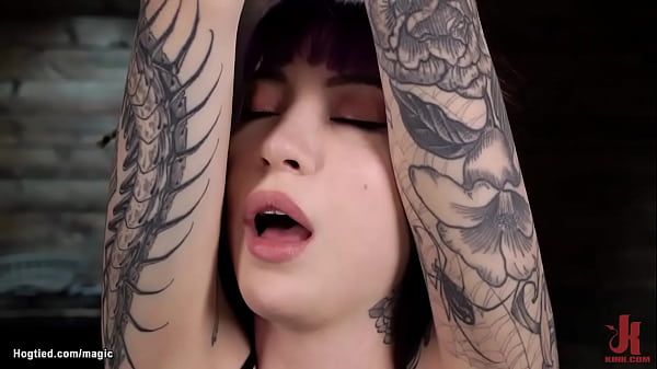 Tattooed slave bound and fucked