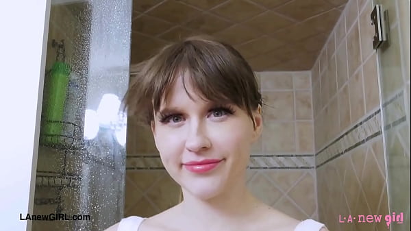 Fresh_faced blonde took a shower