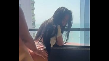 Sargento Corno Comeu A Esposa Novinha Safada Na Varando Do Predio E Vazou Na Net thumbnail