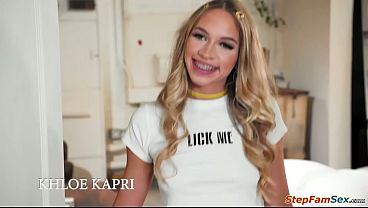 Stepdaughter Khloe Kapri Opens The Door For Her Stepdad Without Panties.he Needs Her Signature But The Teen Is Horny And Starts To Fuck Ifo Him thumbnail