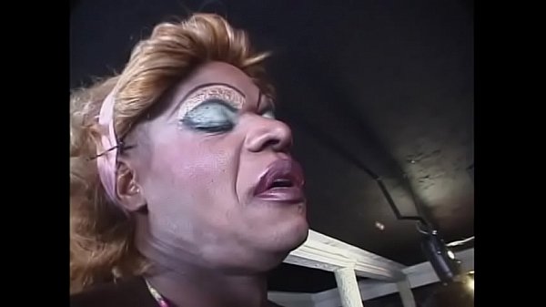 Chocolate mature tranny fucks with white hair fucks young latin dude after ass licking 