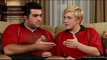 Ai Gen First Gay Anal For Slim Twink &ndash; Hairy Soccer Friend Pounds Him Raw On Couch thumbnail